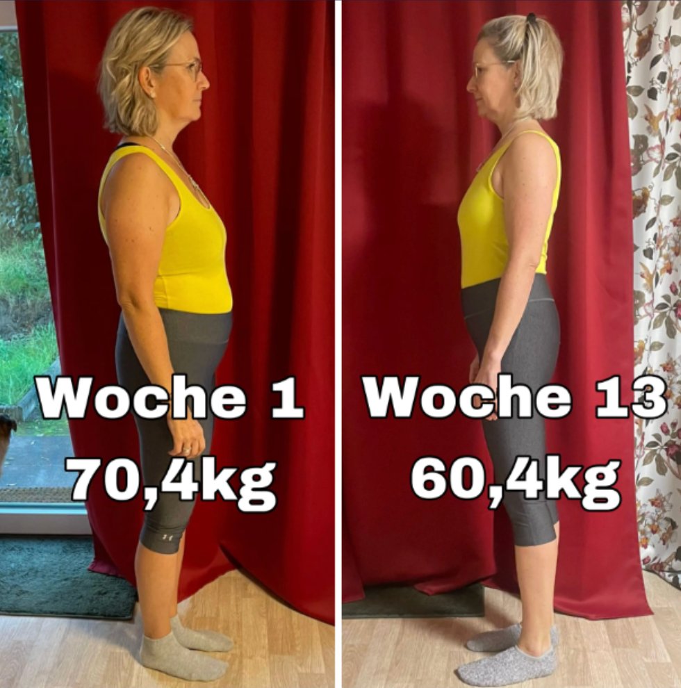 Klientin: 70,4 → 60,4 kg