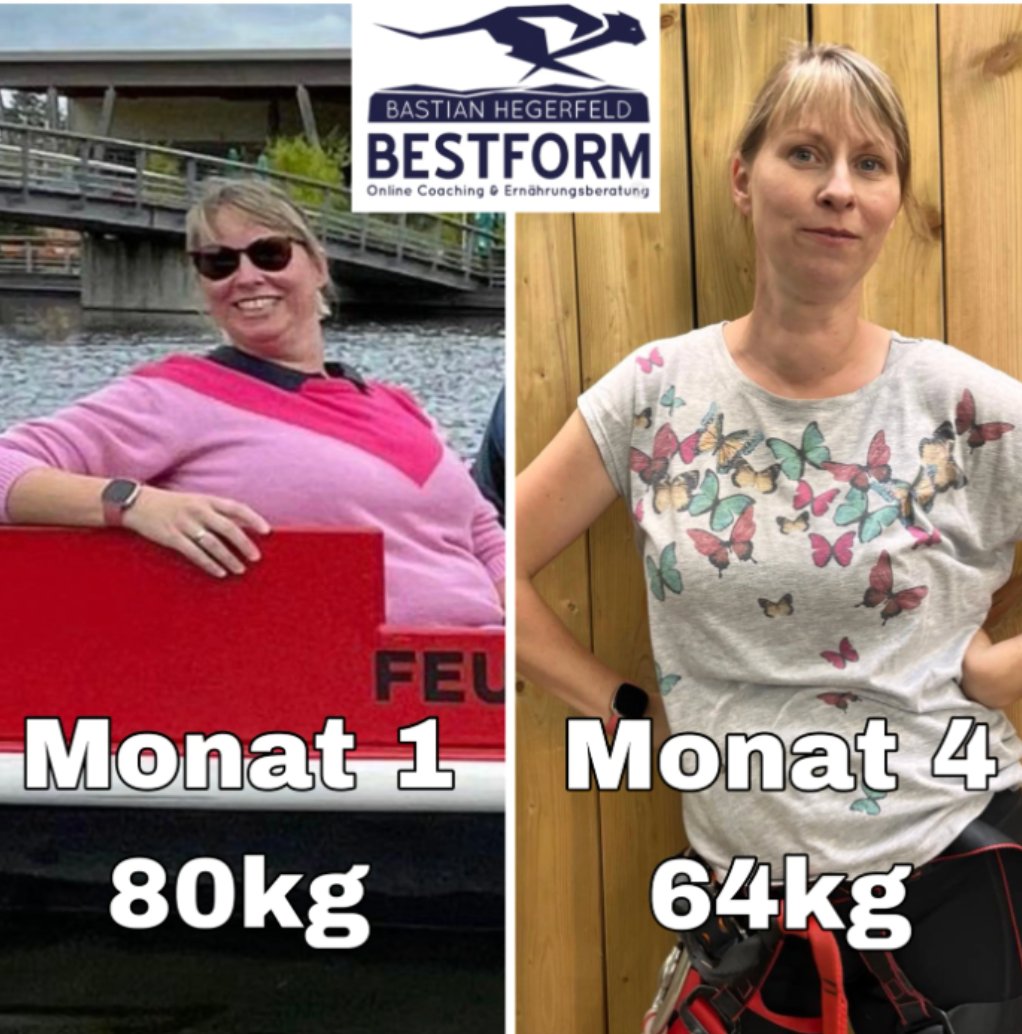 Klientin: 80 → 64 kg